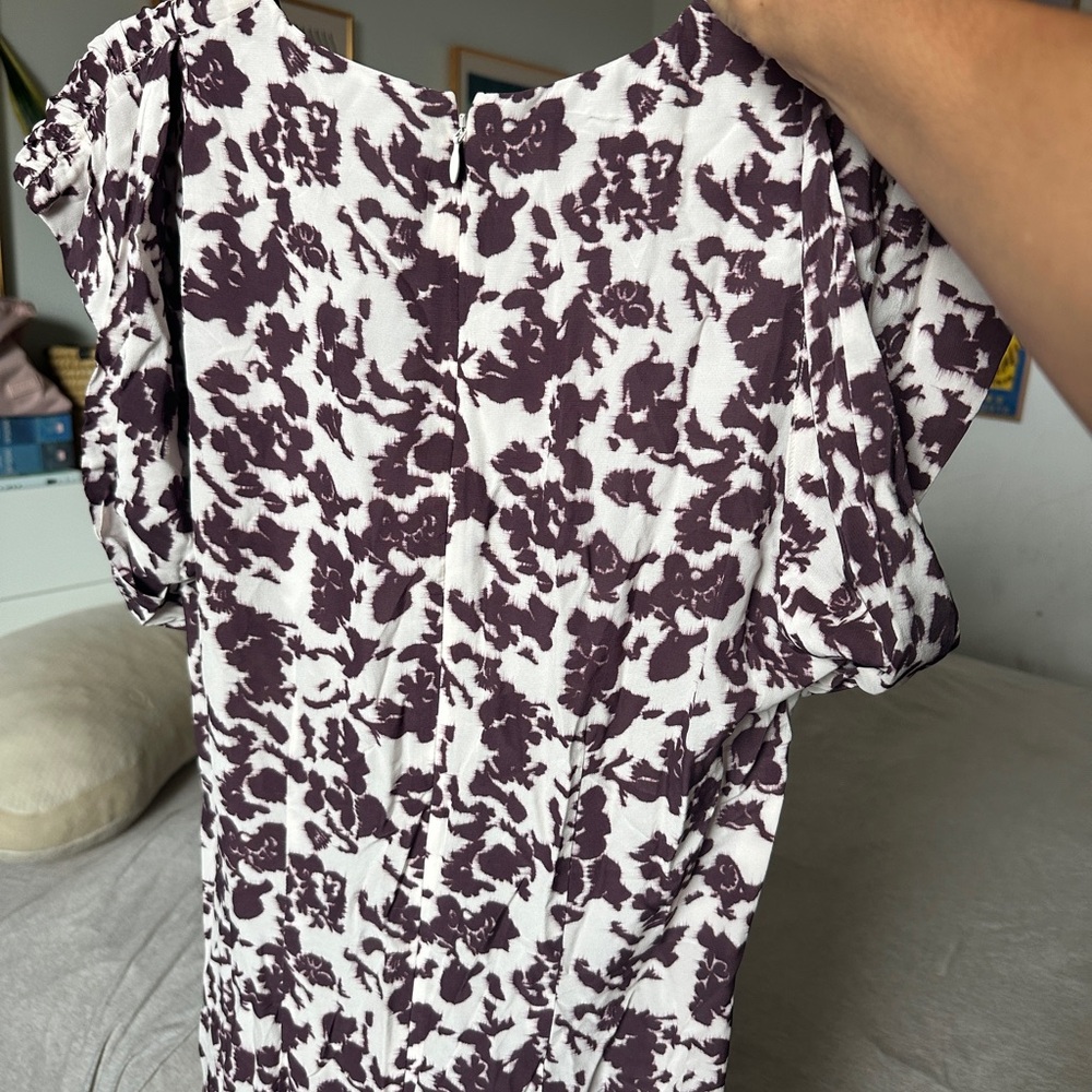 Madewell Ruched Flutter Sleeve Midi Dress size 6 - Picture 8 of 8